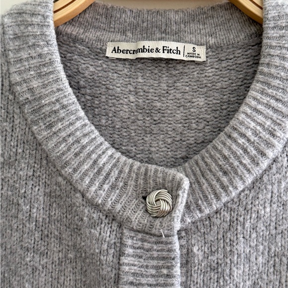 Abercrombie Gray Button-Up Women's Sweater - Picture 3 of 4